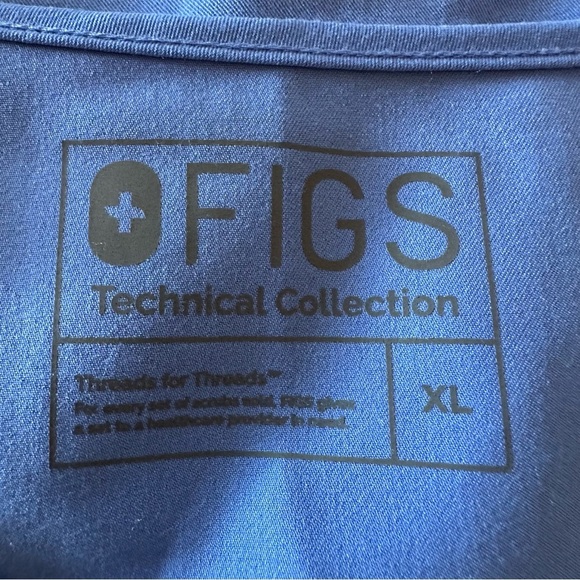 FIGS Capri Blue Casma-Three Pocket Scrub Top Size XL PO1203 - Picture 10 of 14